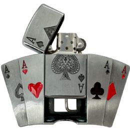 12 Bulk Playing Cards Design Lighter Belt Buckles - Ace Cards