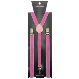 12 Bulk Pink Suspender For Adult Men