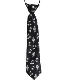 24 Bulk Music Patterned Kid Necktie