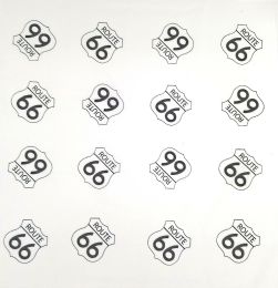 24 Bulk Route 66 White Cotton Bandanas