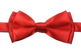 24 Bulk Kids Bowtie With Bright Red