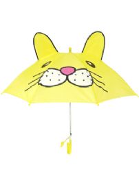 24 Bulk Cheerful Yellow Cat Kid Umbrella