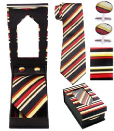 12 Bulk Colorful Striped Tie Set