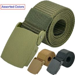 24 Bulk Military Tactical Belts With Plain Metal Buckles - Adjustable And Assorted
