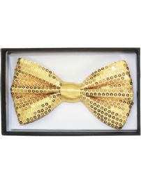 24 Bulk Sequin Yellow Adult Bowtie
