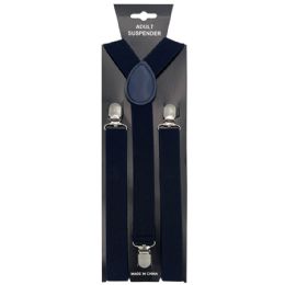 12 Bulk Navy Blue Suspender