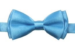 24 Bulk Kid Aqua Blue Bowtie