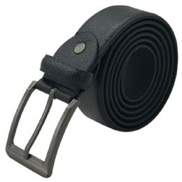 24 Bulk Belts With Lizard Skin Pattern On Black Leather For Men Mixed Sizes