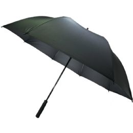 24 Bulk Authentic Black Rain And Sunshade Umbrellas With Eva Handle