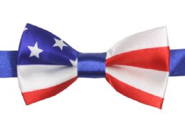 24 Bulk Kid Bowtie American Flag