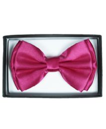 24 Bulk Hot Pink Color Adult Bowtie