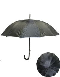 24 Bulk Classic Plain Black Umbrella