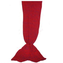 12 Bulk Red Mermaid Blanket