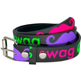 24 Bulk Belts Swag Word Colored For Kids