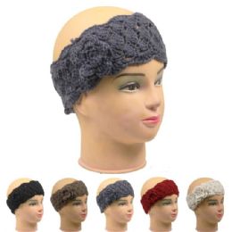 24 Bulk Knitted Woolen Winter Headbands For Women