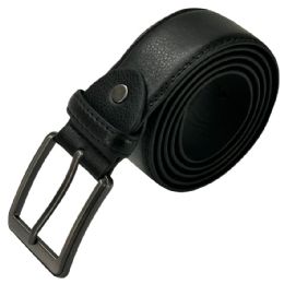 24 Bulk Dress Belts For Men Classic Midnight Black Leather Mixed Sizes