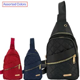 24 Bulk Trendy Small Waterproof Crossbody Bags Assorted Colors