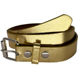 24 Bulk Golden Color Belts For Kids