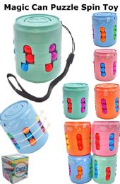 12 Bulk Magic Puzzle Spin Toys With Bright Colors