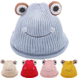 24 Bulk Kid's Froggy Winter Hat Sets