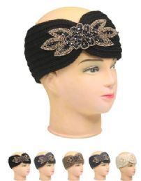 24 Bulk Winter Hair Bands With Crystals For Women