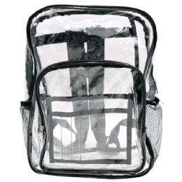 24 Bulk Transparent Big Backpack Clear Bag Design