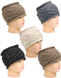 24 Bulk Cable Braided Woven Winter Headbands For Women