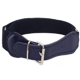 24 Bulk Stretch Belt For Kids Dark Blue