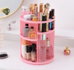 12 Bulk Pink 360 Rotating Makeup Organizer