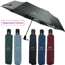 24 Bulk Small Folding Umbrellas With Assorted Colors - Uv Protected | 180t