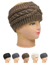 24 Bulk Crochet Cable Knitted Woolen Winter Headbands For Women