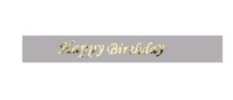 24 Bulk Birthday Sash Glitter In Grey