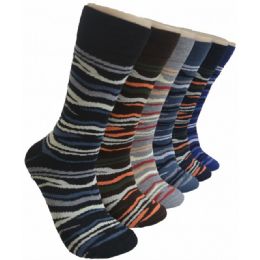 288 Bulk Men's Novelty Socks - 10-13 - Wavy Stripes