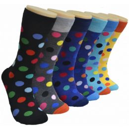 288 Bulk Men's Novelty Socks - Dots