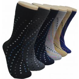 288 Bulk Men's Novelty Socks - 10-13 - Dots