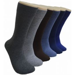 288 Bulk Men's Novelty Socks - 10-13 - Solid Color