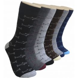 288 Bulk Men's Novelty Socks - 10-13 - Fish
