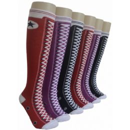 240 Bulk Ladies KneE-High Socks 9-11 - Sneakers