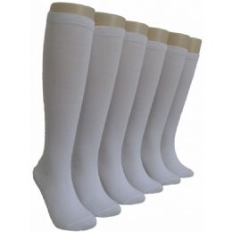 240 Bulk Ladies KneE-High Socks 9-11 - White