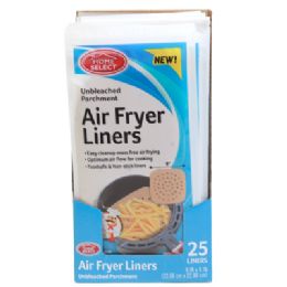 12 Bulk Air Fryer Liners 25ct 9x9 Home Select