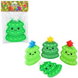144 Bulk Christmas Tree Glitter Bubble Poppers