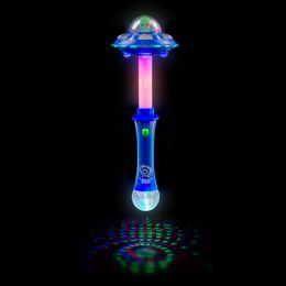 24 Bulk 13 inch LighT-Up Alien Saucer Wand