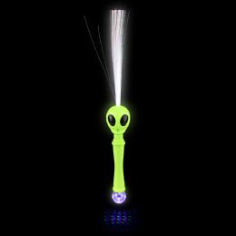 144 Bulk 17 inch Alien Fiber Optic Magic Ball Wand