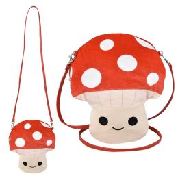 36 Bulk Mushroom Plush Crossbody 10 inch x11 inch