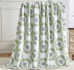 12 Bulk Micro Plush Warm Fleece Holiday Throw Blanket 50 X 60 Faith Hope Love