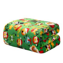 12 Bulk Micro Plush Warm Fleece Holiday Throw Blanket 50 X 60 Holiday Funny Faces
