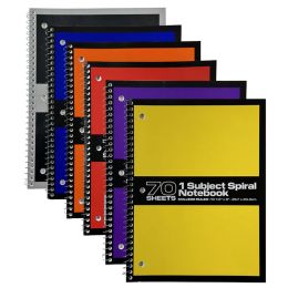 48 Bulk 70 Ct. 10.5 X 8 1- Sub Spiral Notebook , cr