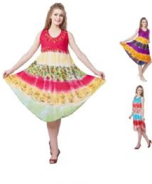 12 Bulk Rayon DresS-Tie Dye