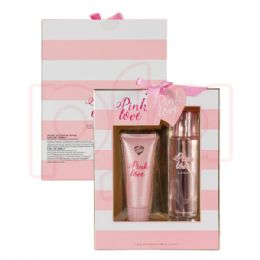 12 Bulk Women's 2pcs Set Pink Love 3.4fl.oz Edp 2.8fl.oz Body Lotion