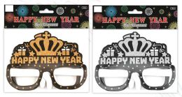 48 Bulk Happy New Year Paper Glasses 6pc Pack